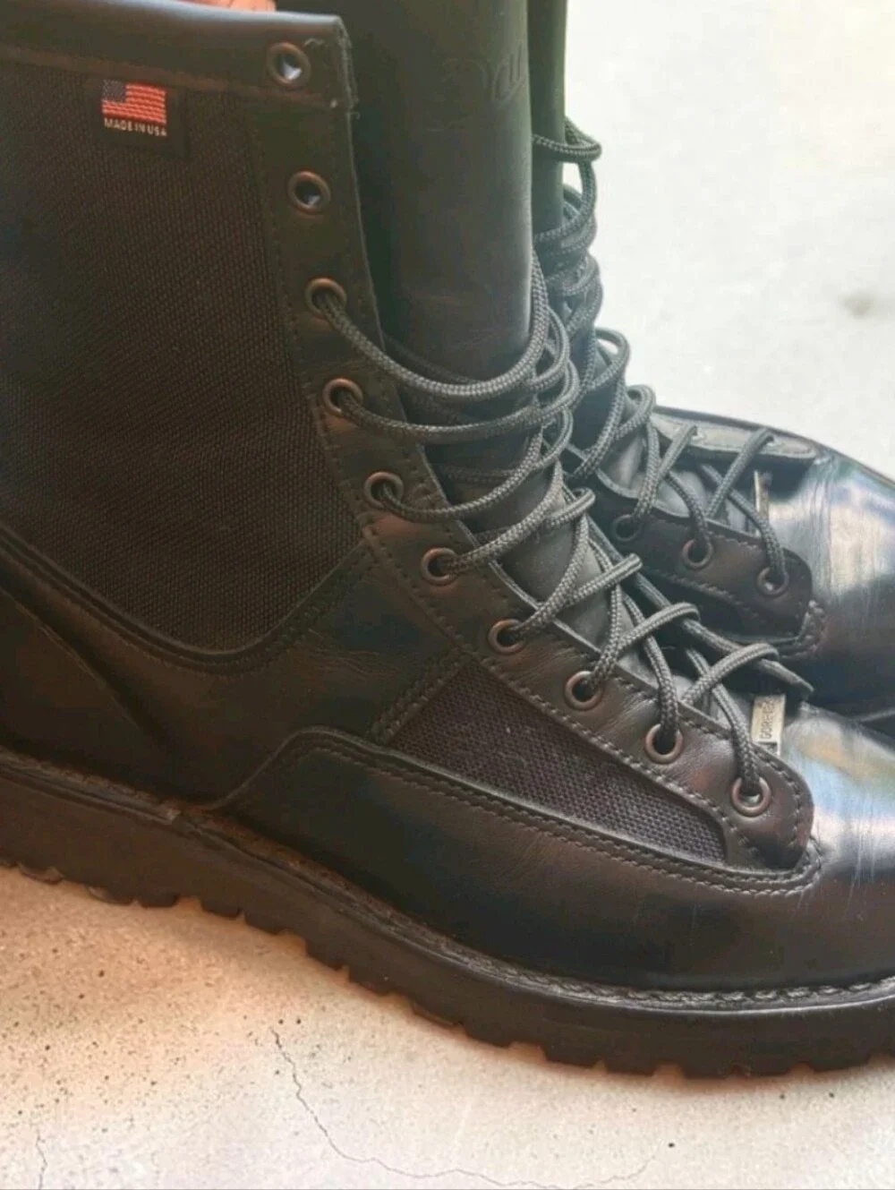 Danner Black Tactical Lace-Up Combat Boots